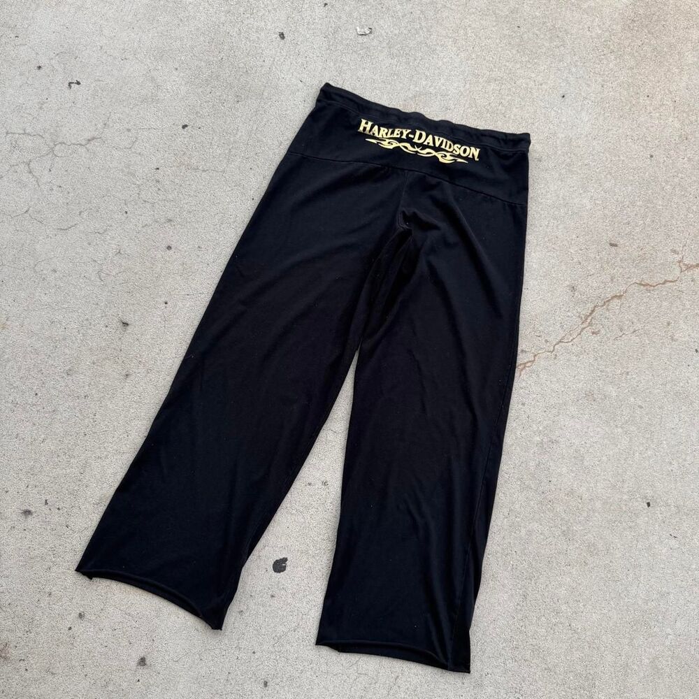 Y2K 2000’s Women’s Harley Davidson Baggy Sweatpants Size Large - Picture 3 of 8